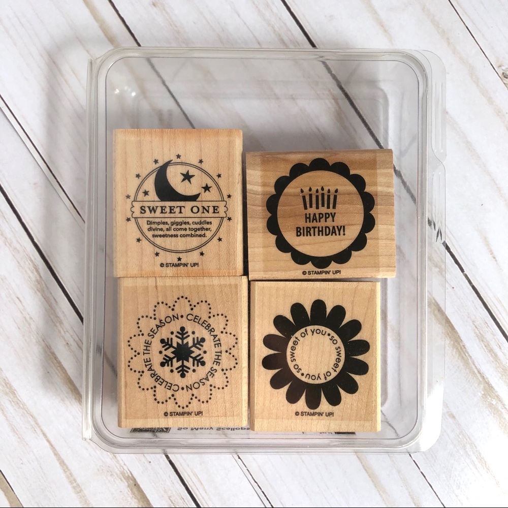 Stampin Up So Many Scallops 4 pc Rubber Stamp Set
